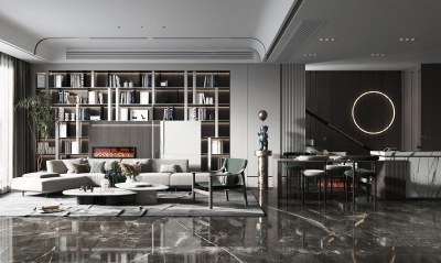 现代客餐厅3D模型下载